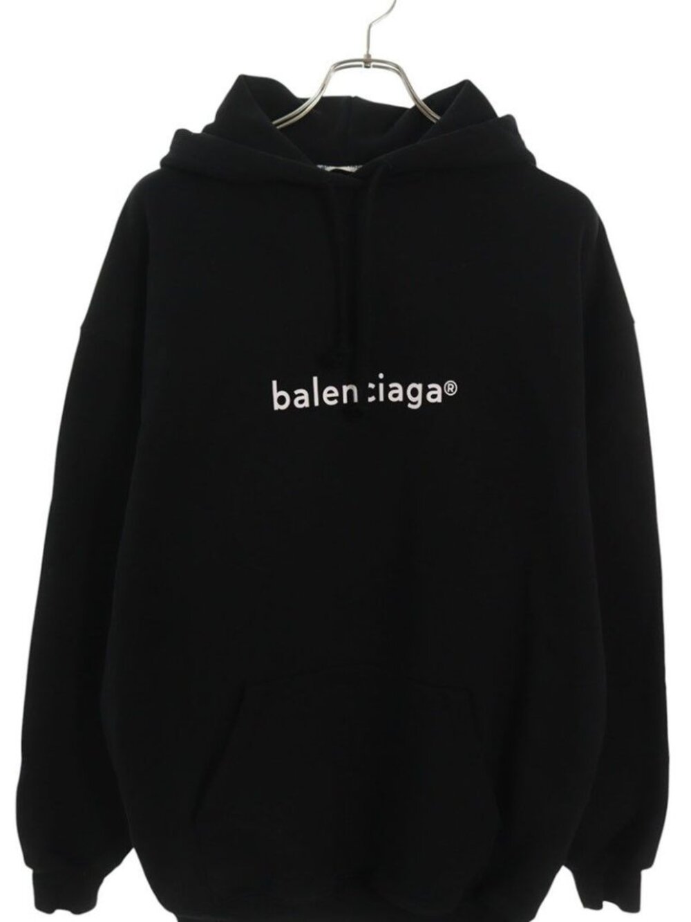 Balenciaga Front Logo Medium Fit Pullover Hoodie